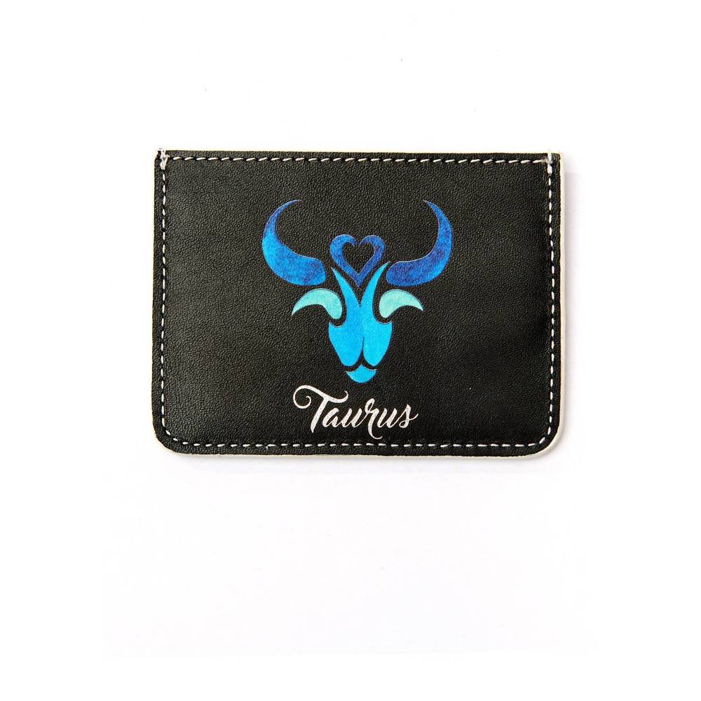 NEW EMM KUO women's horoscope taurus cardholder in black